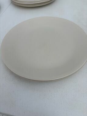 Vintage Corelle by Corning sandstone set of 3 dinner plates 10.25"